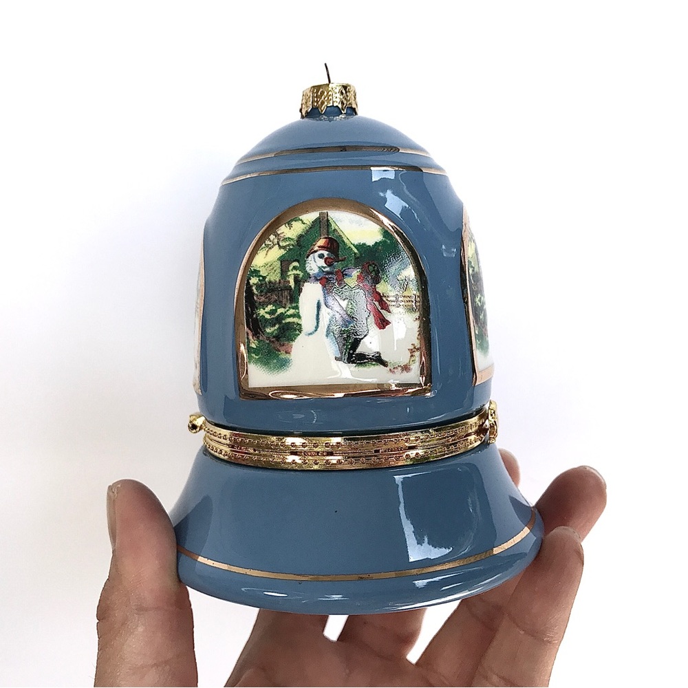 XL LUXURY DESIGNER Christmas Lithograph Ball Traditional Vintage Retro Ornament